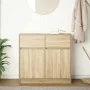 Aparador con cajón roble Sonoma 80x34x76 cm madera ingeniería de , Aparadores - Ref: Foro24-861537, Precio: 84,23 €, Descuent...