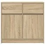Aparador con cajón roble Sonoma 80x34x76 cm madera ingeniería de , Aparadores - Ref: Foro24-861537, Precio: 84,23 €, Descuent...