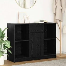 Aparador con cajón roble negro 101x35x76 cm madera ingeniería de , Aparadores - Ref: Foro24-861563, Precio: 94,34 €, Descuent...