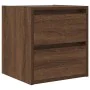 Mesilla de noche de pared roble marrón 38x34x40 cm de , Mesitas de noche - Ref: Foro24-861259, Precio: 48,10 €, Descuento: %