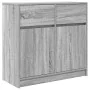 Aparador con cajón gris Sonoma 80x34x76 cm madera de ingeniería de , Aparadores - Ref: Foro24-861540, Precio: 86,62 €, Descue...