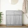 Aparador con cajón gris Sonoma 80x34x76 cm madera de ingeniería de , Aparadores - Ref: Foro24-861540, Precio: 86,62 €, Descue...