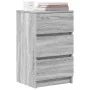 Mesillas de noche con 3 cajones 2 uds gris Sonoma 39x35x65 cm de , Mesitas de noche - Ref: Foro24-861348, Precio: 106,33 €, D...