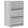 Mesillas de noche con 3 cajones 2 uds gris Sonoma 39x35x65 cm de , Mesitas de noche - Ref: Foro24-861348, Precio: 106,33 €, D...