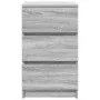 Mesillas de noche con 3 cajones 2 uds gris Sonoma 39x35x65 cm de , Mesitas de noche - Ref: Foro24-861348, Precio: 106,33 €, D...