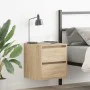 Mesillas de noche de pared 2 uds roble Sonoma 38x34x40 cm de , Mesitas de noche - Ref: Foro24-861252, Precio: 81,63 €, Descue...
