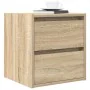Mesillas de noche de pared 2 uds roble Sonoma 38x34x40 cm de , Mesitas de noche - Ref: Foro24-861252, Precio: 81,63 €, Descue...
