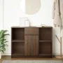 Aparador con cajón roble marrón 101x35x76 cm madera ingeniería von , Sideboards - Ref: Foro24-861568, Preis: 91,33 €, Rabatt: %