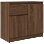 Aparador con cajón roble marrón 71x35x65 cm madera ingeniería de , Aparadores - Ref: Foro24-861604, Precio: 75,85 €, Descuent...