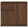 Aparador con cajón roble marrón 71x35x65 cm madera ingeniería de , Aparadores - Ref: Foro24-861604, Precio: 75,85 €, Descuent...