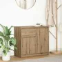 Aparador con cajón roble artesanal 71x35x65cm madera ingeniería de , Aparadores - Ref: Foro24-861606, Precio: 74,39 €, Descue...