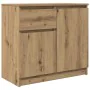 Aparador con cajón roble artesanal 71x35x65cm madera ingeniería de , Aparadores - Ref: Foro24-861606, Precio: 74,39 €, Descue...