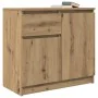 Aparador con cajón roble artesanal 71x35x65cm madera ingeniería de , Aparadores - Ref: Foro24-861606, Precio: 74,39 €, Descue...
