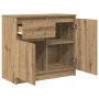 Aparador con cajón roble artesanal 71x35x65cm madera ingeniería de , Aparadores - Ref: Foro24-861606, Precio: 74,39 €, Descue...