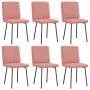 Sillas de comedor 6 unidades cuero sintético rosa de , Sillas de comedor - Ref: Foro24-3315490, Precio: 251,28 €, Descuento: %