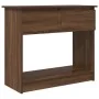 Mesa consola con cajones roble marrón 85,5x38,5x74,5 cm de , Mesas auxiliares - Ref: Foro24-861397, Precio: 78,99 €, Descuent...