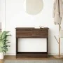 Mesa consola con cajones roble marrón 85,5x38,5x74,5 cm de , Mesas auxiliares - Ref: Foro24-861397, Precio: 78,99 €, Descuent...