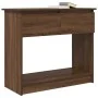 Mesa consola con cajones roble marrón 85,5x38,5x74,5 cm de , Mesas auxiliares - Ref: Foro24-861397, Precio: 78,99 €, Descuent...