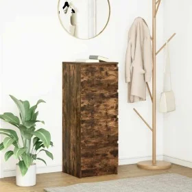 Aparador roble ahumado 37,5x35x99 cm madera de ingeniería de , Aparadores - Ref: Foro24-861701, Precio: 76,40 €, Descuento: %