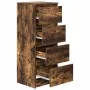 Aparador roble ahumado 37,5x35x99 cm madera de ingeniería de , Aparadores - Ref: Foro24-861701, Precio: 76,40 €, Descuento: %