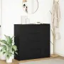 Aparador con cajones roble negro 100,5x35x98,5 cm de , Aparadores - Ref: Foro24-3328454, Precio: 165,98 €, Descuento: %