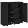 Aparador con cajones roble negro 100,5x35x98,5 cm de , Aparadores - Ref: Foro24-3328454, Precio: 165,98 €, Descuento: %