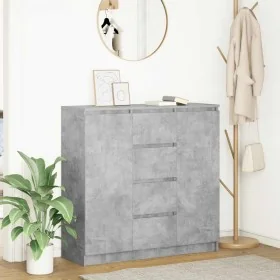 Aparador con cajones gris hormigón 100,5x35x98,5 cm by , Sideboards - Ref: Foro24-3328456, Price: 164,95 €, Discount: %