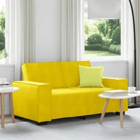 2-seater yellow velvet sofa, 120 cm by , Sofas - Ref: Foro24-4105016, Price: 204,85 €, Discount: %