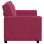 Sofá de 2 plazas de terciopelo rojo tinto 120 cm de , Sofás - Ref: Foro24-4105014, Precio: 204,85 €, Descuento: %
