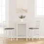 Taburetes de bar con cojines 2 uds madera maciza blanca caucho de , Taburetes de cocina - Ref: Foro24-4102541, Precio: 123,89...
