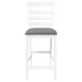 Taburetes de bar con cojines 2 uds madera maciza blanca caucho de , Taburetes de cocina - Ref: Foro24-4102541, Precio: 123,89...