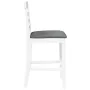 Taburetes de bar con cojines 2 uds madera maciza blanca caucho de , Taburetes de cocina - Ref: Foro24-4102541, Precio: 123,89...