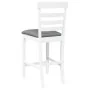 Taburetes de bar con cojines 2 uds madera maciza blanca caucho de , Taburetes de cocina - Ref: Foro24-4102541, Precio: 123,89...