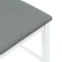 Taburetes de bar con cojines 2 uds madera maciza blanca caucho de , Taburetes de cocina - Ref: Foro24-4102541, Precio: 123,89...