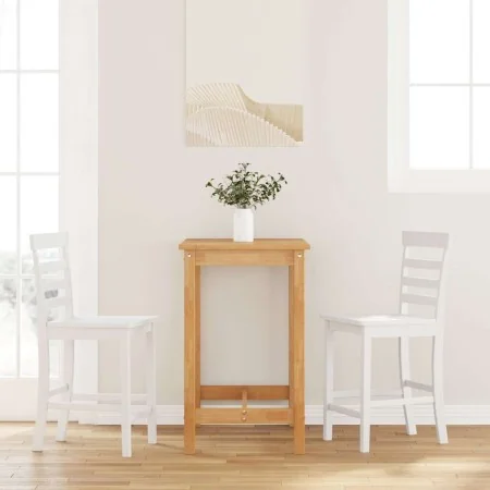 Bar stools 2 units solid white rubber wood by , Kitchen stools - Ref: Foro24-4102543, Price: 128,71 €, Discount: %