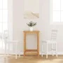 Bar stools 2 units solid white rubber wood by , Kitchen stools - Ref: Foro24-4102543, Price: 128,71 €, Discount: %