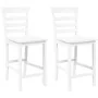 Bar stools 2 units solid white rubber wood by , Kitchen stools - Ref: Foro24-4102543, Price: 128,71 €, Discount: %
