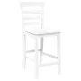 Bar stools 2 units solid white rubber wood by , Kitchen stools - Ref: Foro24-4102543, Price: 128,71 €, Discount: %