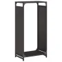 Leñero negro 44x28x90 cm Acero laminado en frío de , Bolsas y soportes de leña - Ref: Foro24-864207, Precio: 58,50 €, Descuen...