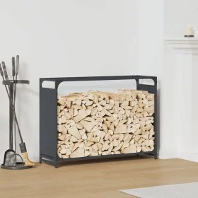 Leñero antracita 90x28x65 cm Acero laminado en frío de , Bolsas y soportes de leña - Ref: Foro24-864205, Precio: 61,14 €, Des...