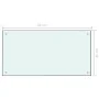 Protección salpicaduras cocina vidrio templado blanco 80x40 cm de vidaXL, Herramientas y utensilios de cocina - Ref: Foro24-2...