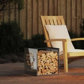 Leñero 40x40x40 cm Acero inoxidable de , Bolsas y soportes de leña - Ref: Foro24-864253, Precio: 52,20 €, Descuento: %