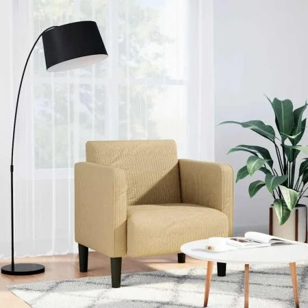 Sillón con reposabrazos tejido pana verde claro gris 54 cm de , Sillones - Ref: Foro24-4100519, Precio: 120,23 €, Descuento: %