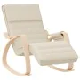 Silla mecedora de tela color crema de , Mecedoras - Ref: Foro24-352448, Precio: 143,63 €, Descuento: %