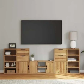 Muebles de TV 5 uds. con almacenaje "ODDA" madera maciza pino de , Muebles TV - Ref: Foro24-3365368, Precio: 263,97 €, Descue...
