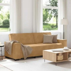 Dreisitzer-Sofa aus braunem Samt, 180 cm von , Sofas - Ref: Foro24-4105037, Preis: 256,24 €, Rabatt: %