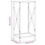 Leñero antracita 34x25x70 cm Acero laminado en frío de , Bolsas y soportes de leña - Ref: Foro24-864321, Precio: 43,69 €, Des...