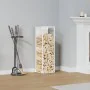 Leñero blanco 25x25x80 cm Acero laminado en frío de , Bolsas y soportes de leña - Ref: Foro24-864264, Precio: 43,26 €, Descue...
