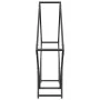 Leñero negro 100x25x100 cm Acero laminado en frío de , Bolsas y soportes de leña - Ref: Foro24-864287, Precio: 36,22 €, Descu...