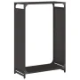 Leñero negro 60x28x90 cm Acero laminado en frío de , Bolsas y soportes de leña - Ref: Foro24-864211, Precio: 59,48 €, Descuen...